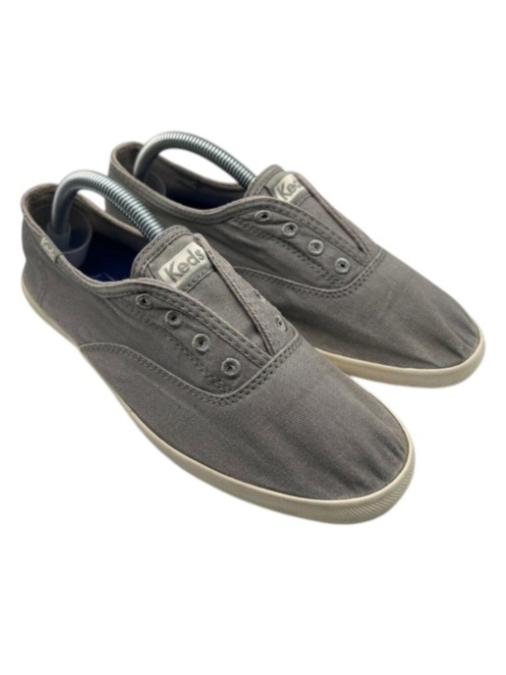 Keds Chillax Washable Drizzle Gray Canvas Slip On Sneakers 7 Coastal Casual